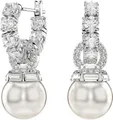 Produktbild: Swarovski Paar Creolen Schmuck Geschenk Matrix Drop-Ohrhänger, mit Swarovski® Kristall - mit Swarovski® Perle - Einhänger abnehmbar