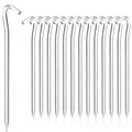 Produktbild: Robuste Zeltheringe für Outdoor-Aktivitäten:Packung mit 14，18 cm langen Zeltheringen, Metallhaken, Aluminiumheringe für harte Böden, ideal für Garten, Camping, Angeln und Zelte，heringe erdnägel stabil
