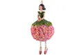 Produktbild: ROSEMARIE SCHULZ Heidelberg Dekofigur Blumenmädchen Geranie zum Hängen Dekohänger Blumen Deko-Objekt, mit Baumelbeinchen