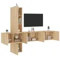 Produktbild: vidaXL 5-tlg. Wohnwand Sonoma-Eiche Holzwerkstoff