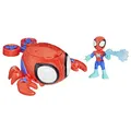 Produktbild: Marvel Spidey und Seine Super-Freunde – Water-Webs Spidey Spielzeug mit 7,6 cm Figur & U-Boot – Farbwechsel-Augen – Netz-Accessoire – Inspiriert von Disney Jr. – Für fantasievolles Spielen
