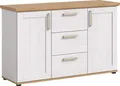 Produktbild: Verona Sideboard 3 Schubladen 2 Türen weiß, Eiche Nachbildung.