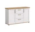 Produktbild: xonox.home Sideboard Verona Sideboard 3 Schubladen 2 Türen weiß, Eiche