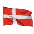 Produktbild: Aricona Dänemark Flagge 90x150cm - wetterbeständige Fahne mit Messingösen, 100% Polyester, robuste Doppelnaht & in lebendigen Farben - ideal für Flaggen-Liebhaber