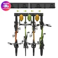 Produktbild: Housolution Fahrrad Wandhalterung 4 Fahrräder 3 Helme Stahl Garage schwarz