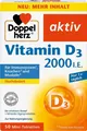 Produktbild: Doppelherz Vitamin D3 2000 I.E. – 50 Mini-Tabletten, hochdosiert
