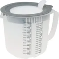 Produktbild: Dr. Oetker Mess- und Rührbecher 1,4 L, Messbecher mit unterschiedlichen Messskalen, Rührbecher mit Spritzschutz, Becher aus hochwertigem Kunsstoff (Farbe: Orange/Transparent) - spülmaschinengeeignet
