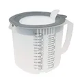 Produktbild: Dr. Oetker Mess- und Rührbecher 1,4 L, Messbecher mit unterschiedlichen Messskalen, Rührbecher mit Spritzschutz, Becher aus hochwertigem Kunsstoff (Farbe: Orange/Transparent) - spülmaschinengeeignet, Menge: 1 Stück