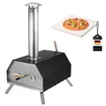 Produktbild: bremermann Pizzaofen inkl. Pizzastein 30x2x30 cm // für Brikett, Kohle, Pellets