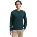 Produktbild: Tom Tailor Herren Rundhals Pullover BASIC CREWNECK KNIT Relaxed Fit Blau Grün Melange 21545 3XL