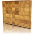 Produktbild: holz4home Premium Schneidebrett Stirnholz aus Eiche L