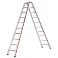 Produktbild: Hymer Stufenstehleiter mit Alu-Druckguss Gelenk 2x10 Stufen
