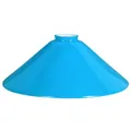 Produktbild: Schusterschirm Lampenglas Ersatzglas Ø 300mm Blau, Leuchtenglas rund Schusterglas Opalglas Glasschirm mit Kragen