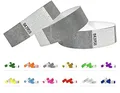 Produktbild: 1000 Eintrittsbänder aus Tyvek - Party Einlassbänder, Securebänder, Festival Armbänder, Kontrollbänder für dein Event (Silver, 1000 Pack)