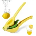Produktbild: relaxdays 2in1 Zitruspresse Zitruspresse manuell 2 in 1 gelb|grün