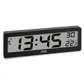 Produktbild: ADE Digitale Funkuhr Wohnzimmer mit Temperaturanzeige | sehr große Ziffern | gut ablesbares Display | schwarz