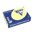 Produktbild: Clairefontaine 2220C - Ries Druckerpapier / Kopierpapier Trophee, Pastell Farben, DIN A4, 210g, 250 Blatt, Gelb, 1 Ries, Kanariengelb