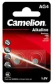 Produktbild: Camelion 12050204 - Alkaline Knopfzellen-Batterie ohne Quecksilber AG4/LR66/LR626/377 mit 1,5 Volt, 2er Set, Kapazität 20 mAh
