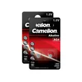 Produktbild: 2x 2er Blister Camelion Knopfzellen Uhren Batterien AG4 Alkaline LR66 LR626 377
