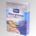 Produktbild: Figo 10 Silberpflaster 2 Größen, Latexfrei, antibakteriell