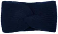 Produktbild: styleBREAKER Damen Strick Stirnband mit Twist Knoten und Rippenmuster einfarbig, warmes Winter Haarband, Headband 04026072, Farbe:Dunkelblau
