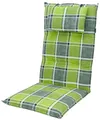 Produktbild: doppler® Hochlehnerauflage 5911 Gartenstuhl Auflagen Kissen Polster für Hochlehner grün karo, (1 St., 1 Auflage), UV-beständig hür Hochlehner Stühle