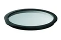 Produktbild: RÖSLE Frischhaltedeckel aus Glas, Glasdeckel mit Silikonrand zum Verschließen von Schüsseln und Töpfen, spülmaschinengeeignet, 20 cm Durchmesser, Transparent/Schwarz