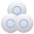 Produktbild: UbiQuiti Access-Point UniFi UAP-NanoHD-3, Indoor, bis 2033 Mbit/s, Wi-Fi 5 Dualband, Wandmontage, 3 Stück