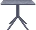 Produktbild: CLP Tisch Sky 80 x 80 cm I Gartentisch wetterfest und UV-beständig I Eckiger Balkontisch aus langlebigem Polypropylen, Farbe:dunkelgrau