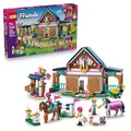 Produktbild: LEGO Friends Pferdestall und Reitschule - Lern-Spielset mit 3 Mini Puppen, 2 Pferdefiguren, einem Hundewelpen & Pflegezubehör - Geburtstagsgeschenk für Mädchen ab 7 Jahren - 42688