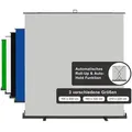 Produktbild: Walimex pro Roll-up Panel Hintergrund grau 210 x 220 cm, Fotohintergrund mit Transportbox, Hintergrundsystem für Fotostudio, knitterfreie Fotolein...