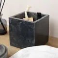 Produktbild: Marmor Box für Zahnbürsten dunkel anthrazit Marmor-Vase Box Becher wohnfreuden