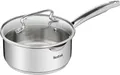 Produktbild: Tefal DUETTO+ G7192355, Rund, Edelstahl, Edelstahl, Keramik, Gas, Halogen, Induktion, Versiegelte Platte, 250 °C, Glas