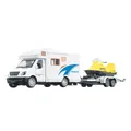 Produktbild: Wohnmobil Modellauto mit Anhänger und Schneemobil