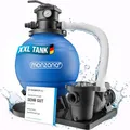 Produktbild: MONZANA® Sandfilteranlage SF159 15.900L/h für Pools bis 70000L 7 Wege Ventil 2in1 Adapter Ø32-38mm 600Watt Filteranlage Poolfilter Pumpe Filterkessel
