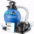 Produktbild: MONZANA® Sandfilteranlage Vorfilter 15900 l/h Sandfilter Poolpumpe Filterpumpe
