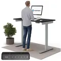 Produktbild: Ergotopia Schreibtisch Desktopia One (elektrisch höhenverstellbarer Schreibtisch) schwarz 138 cm