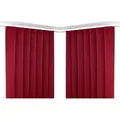 Produktbild: Beautex Verdunkelungsvorhang 2er Set Verdunkelungsgardine mit U-Band, Blackout Vorhang abdunkelnd (2 St), Kräuselband, verdunkelnd rot 140 cm x 225 cm