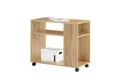Produktbild: SoBuy Beistellwagen FBT34, Bücherregal, mit Rollen, Wohnzimmer, Schlafzimmer, Büro, Beistelltisch Nachttisch Rollcontainer Aktenschrank Druckerständer
