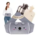 Produktbild: Wärmflasche 2L Wärmflaschengürtel 130cm Extra Langer 3 in 1 Koala Wärmflasche gürtel aus Gummi mit weichem Taillen-Bezug, wärmeflasche für Nacken, Schulter, Rücken, Beine, Taille