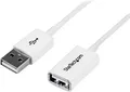 Produktbild: StarTech.com 1m USB 2.0 Verlängerungskabel A auf A - Stecker/Buchse - Weiß - USB A (St)