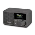 Produktbild: MEDION S66822 Tragbares Mini DAB+ Radio mit Bluetooth (Akku mit bis zu 6,5 Stunden, klein, dimmbares Farbdisplay, Teleskopantenne, Sleeptimer, Wecker, Snooze, AUX, USB-C) grau