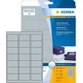 Produktbild: Herma Folienetiketten 4113, silber glänzend, 63,5 x 38,1mm, wetterfest, 25 Blatt, 525 Stück