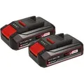 Produktbild: Akku Power-X-Change TWIN-PACK 18Volt 2,5Ah CB rot/schwarz, 2 Stück, ohne Ladegerät