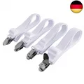 Produktbild: 4 Stück Bettlakenspanner verstellbar(60-200cm), Elastische betttuchspanner,