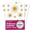 Produktbild: Aufkleber-Set Gänseblümchen I 3 DIN A5 Bögen I UV-Schutzlaminiert I Fahrrad-Aufkleber I Selbstklebend I Blumen I Sommer I Wetterfest I Kfz688