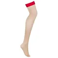 Produktbild: Obsessive Strapsstrümpfe OB S814 stockings N..-red - (L/XL,S/M) braun|rot L/XL