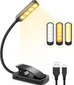 Produktbild: TEAMPD Leselampe Buch Klemme Buchlampe 9 LEDs 3 Farbtemperatur Modi Augenschutz