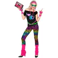 Produktbild: Kostüm 80er Jahre Mode Girl, Bad Taste Outfit Damen, 80s Outfit, Faschingsko...