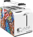 Produktbild: Gutfels Toaster TOAST 3010 G, 2 kurze Schlitze, 850 W, 2-Scheiben-Toaster, 850 Watt, Graffitti-Style